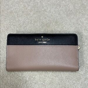 Kate Spade Black and Brown Bifold Wallet